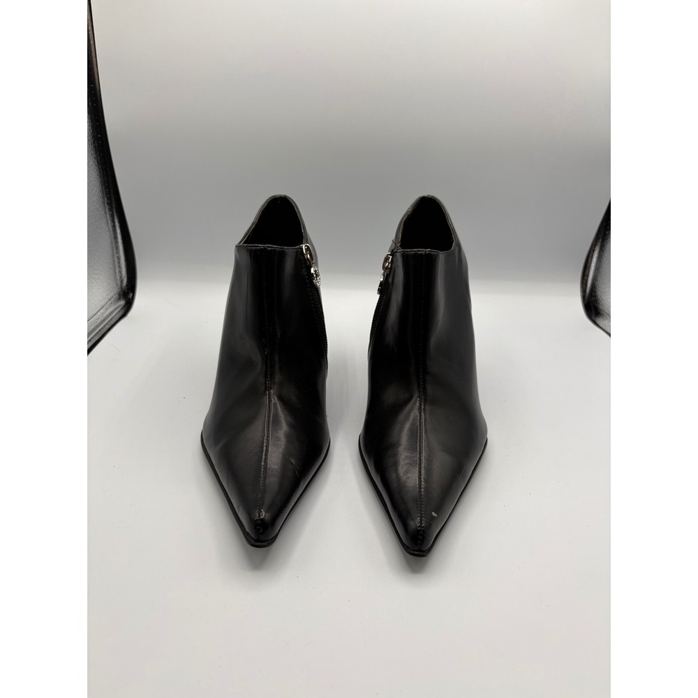 Unlisted Black Pointed Toe Stiletto‎ Ankle Boots Side Zip Y2K Booties Size 6.5